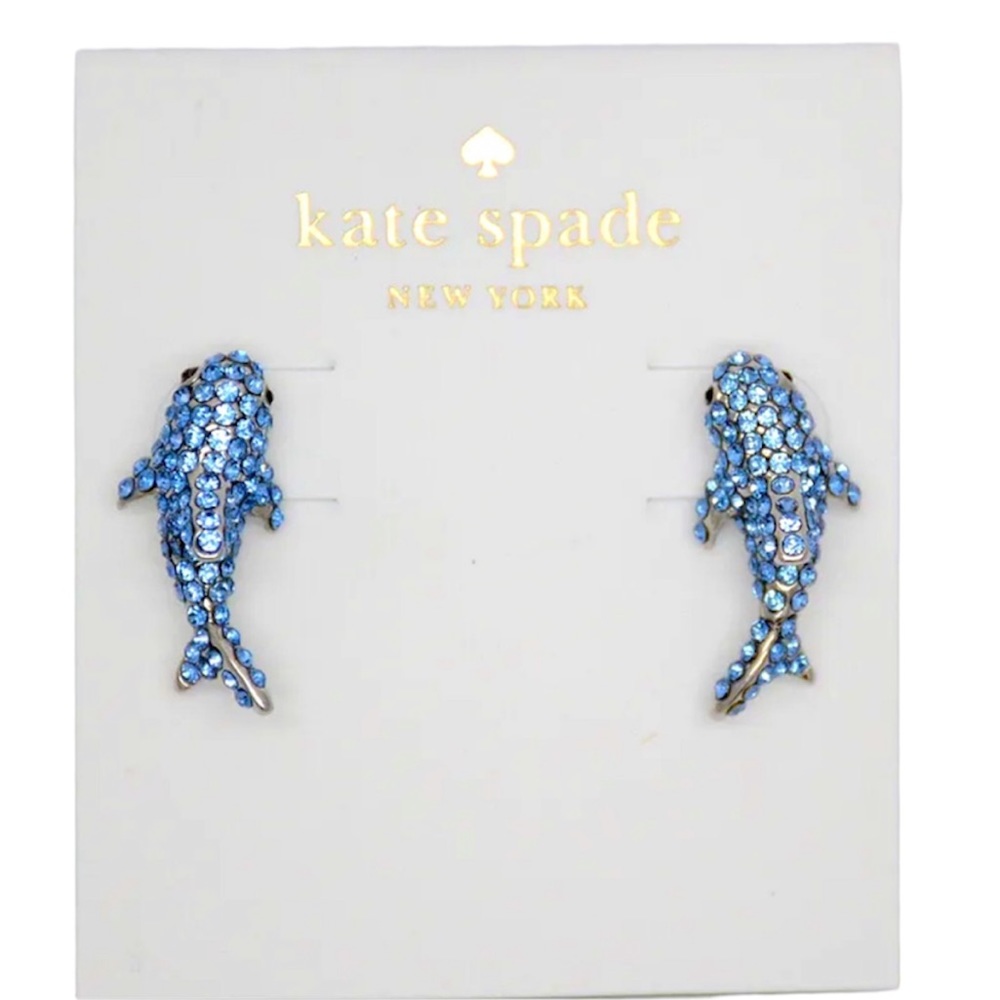 Kate Spade Blue Fish Earrings